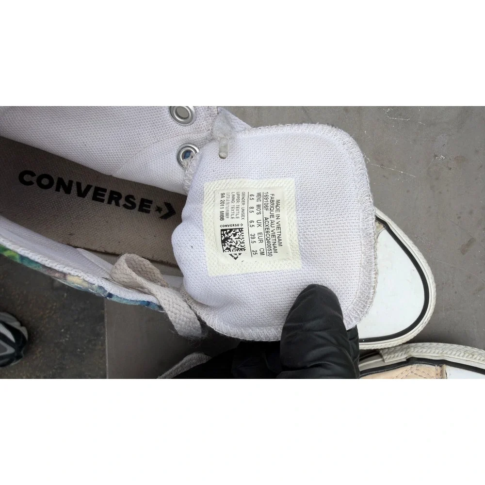 Converse Chuck Taylor All Star Sugar Skull Rose High  Sneakers 169106F Mens 6.5 - Picture 12 of 13